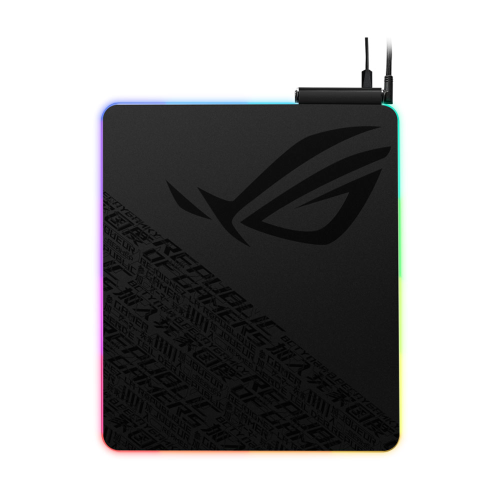 

Игровой коврик для мыши ASUS ROG Balteus Qi RGB, чёрный