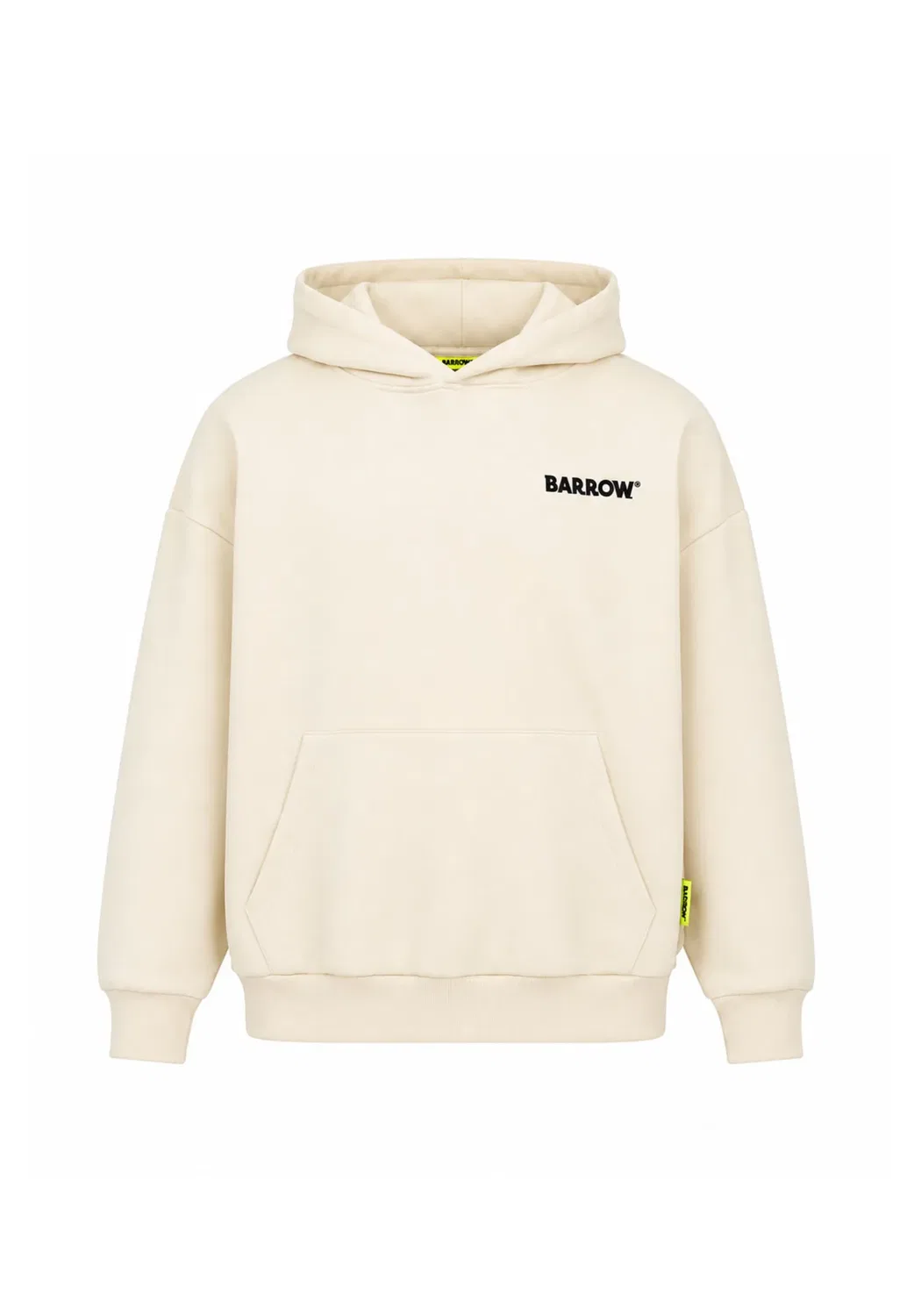Худи макси с логотипом на спине, унисекс - худи Barrow, Off White