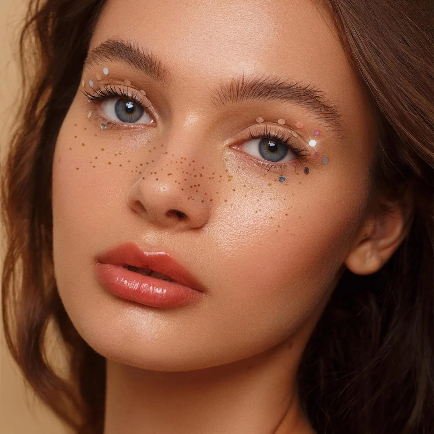 Блестки-патчи для лица Freckle Patches Glitter Waterproof, 6 шт, 1 г Generisch — фото 2