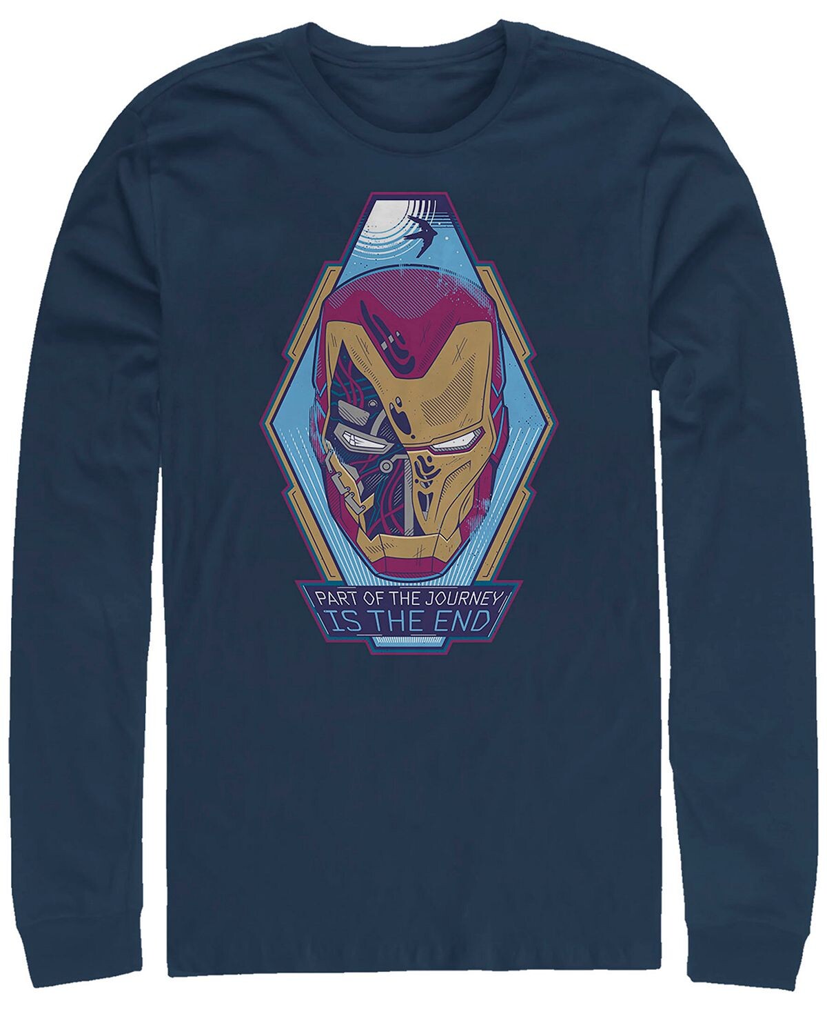 

Мужская футболка с коротким рукавом и длинным рукавом iron man the end marvel Fifth Sun, синий