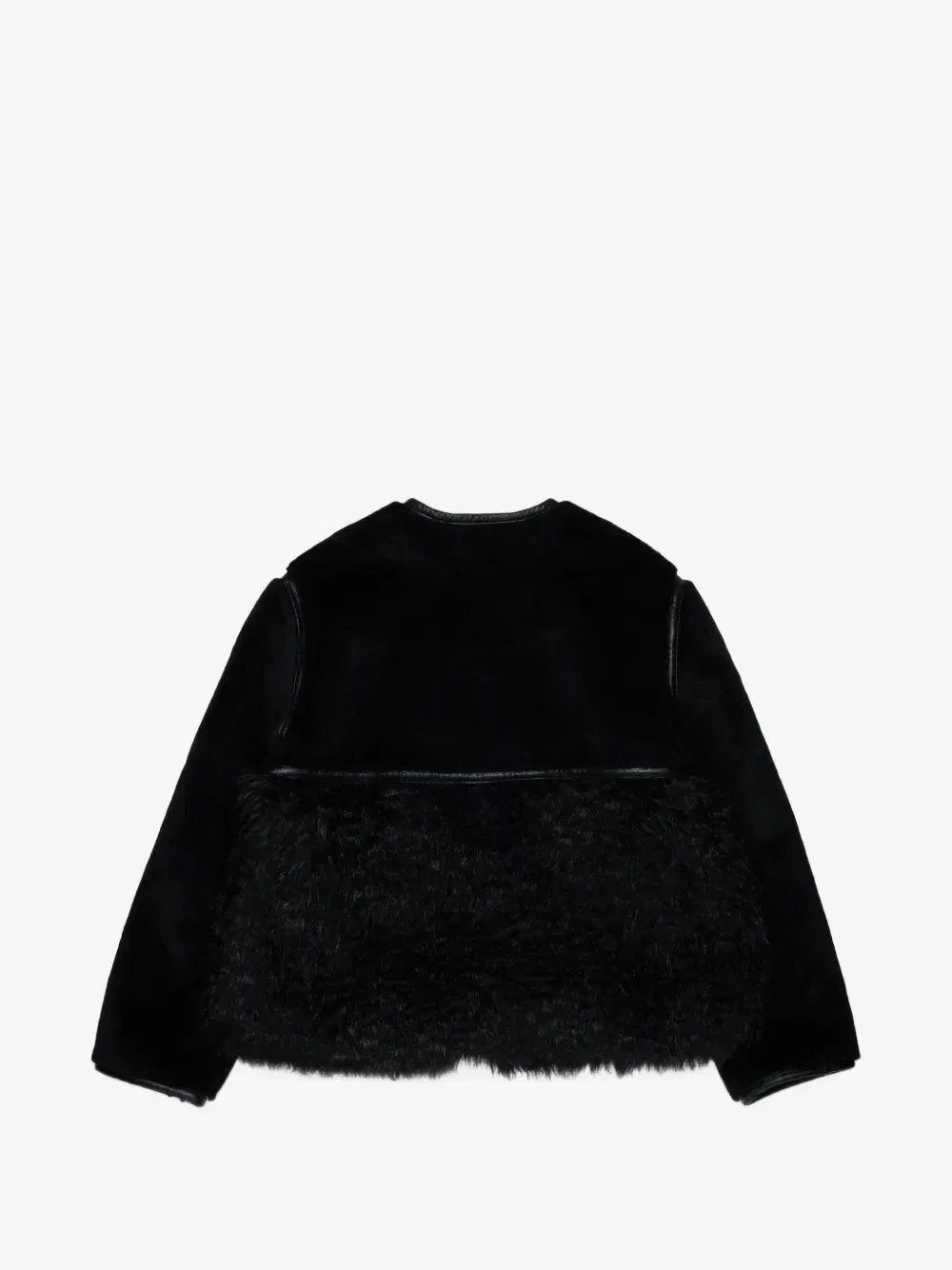 Куртка со вставками из искусственного меха Marni Kids, черный — фото 2