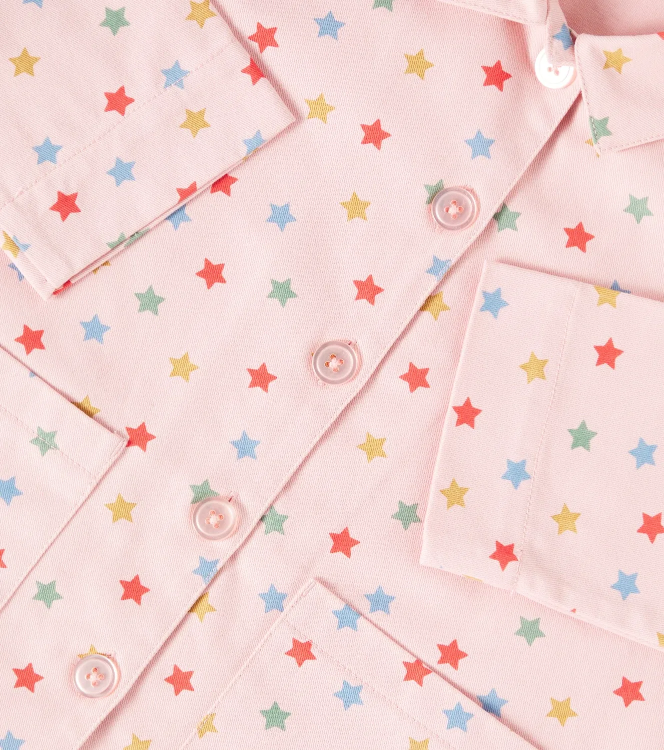 Легкая куртка хлопковая с принтом Fen Konges Sløjd, Pink Star — фото 3