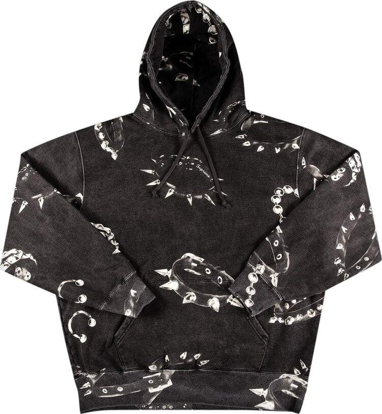 

Толстовка Supreme Studded Collars Hooded Sweatshirt 'Black', черный