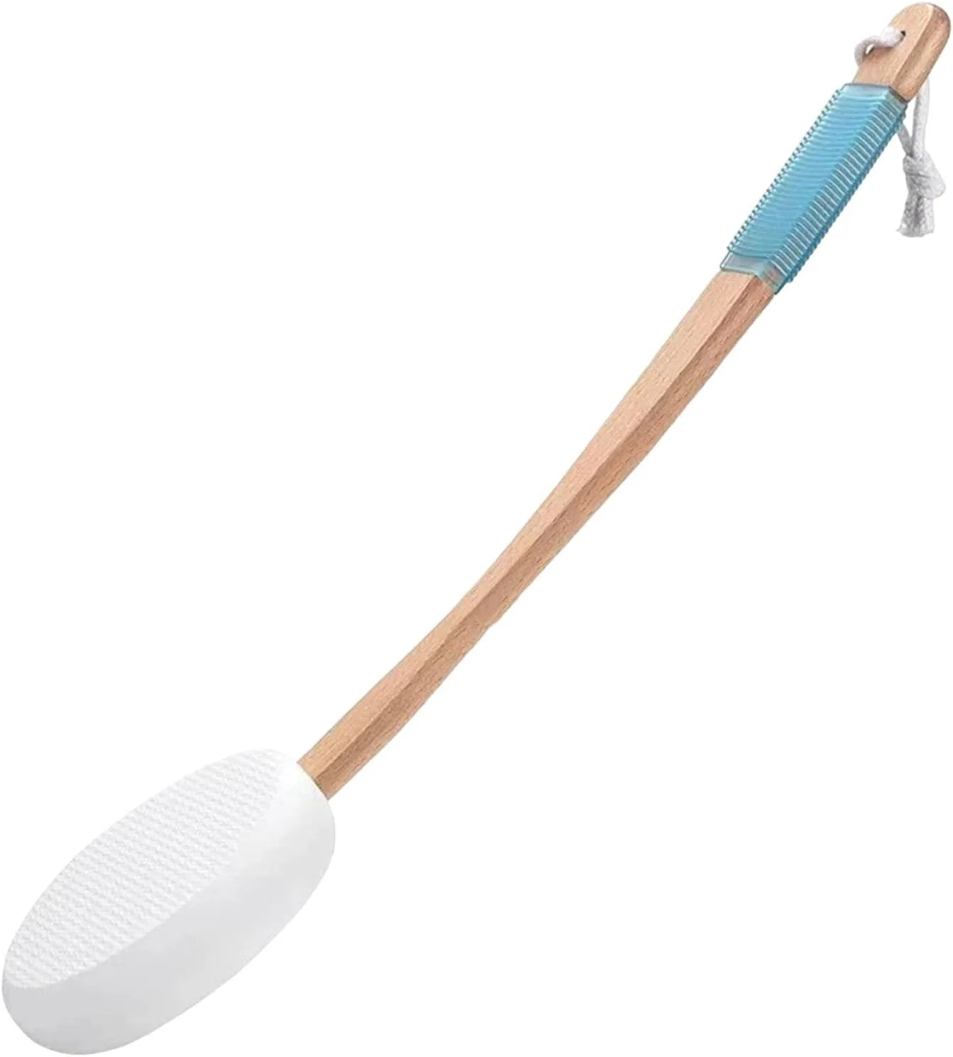 Щетка для тела с изогнутой ручкой, SHINROAD, 1 шт, 44.5 см, White