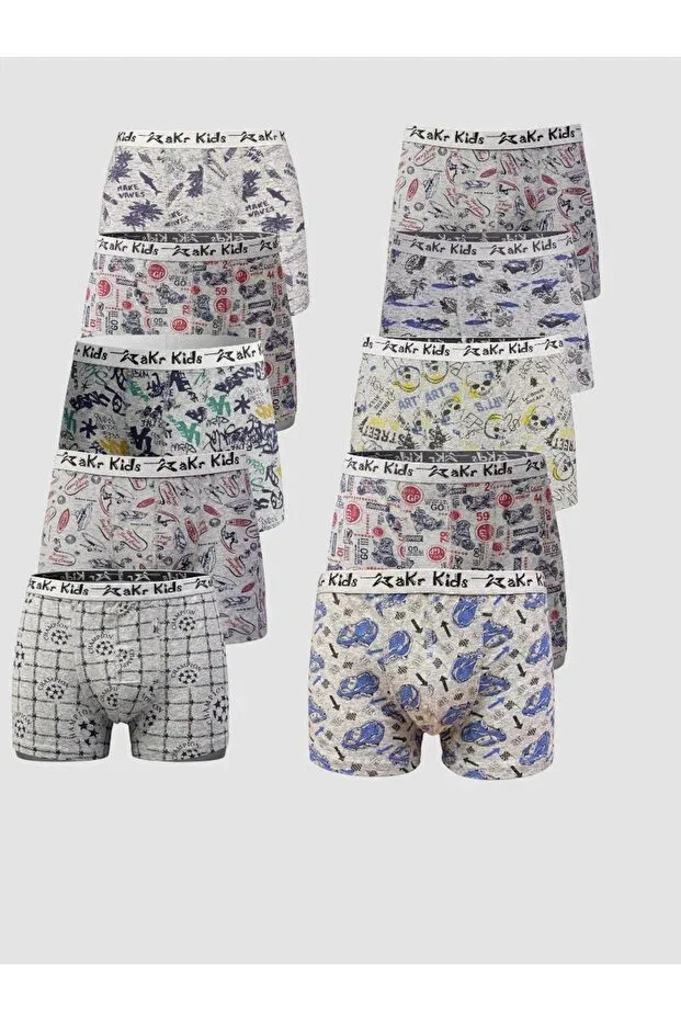 Детские боксеры для девочек с принтом Pack of 10 kids patterned lycra boxers Great Lineage, Patterned