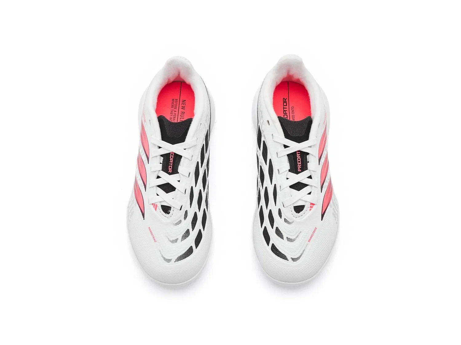 Бутсы Predator League Turf (для маленьких и больших детей) Adidas Kids, White/Solar Turbo/Black — фото 3