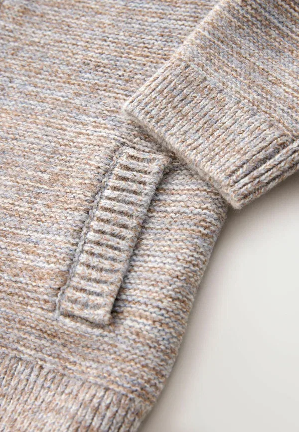 Кардиган матовый Regular fit - twist zip through bomber cardigan Next, neutral, нейтральный — фото 3