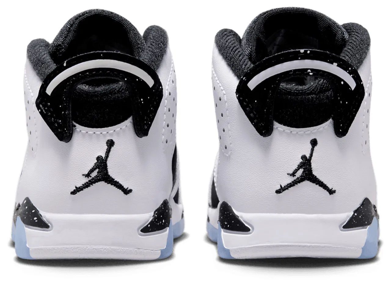 Детские кроссовки для мальчиков с высоким берцем Jordan Retro 6 Jordan, Black/White/Black — фото 3