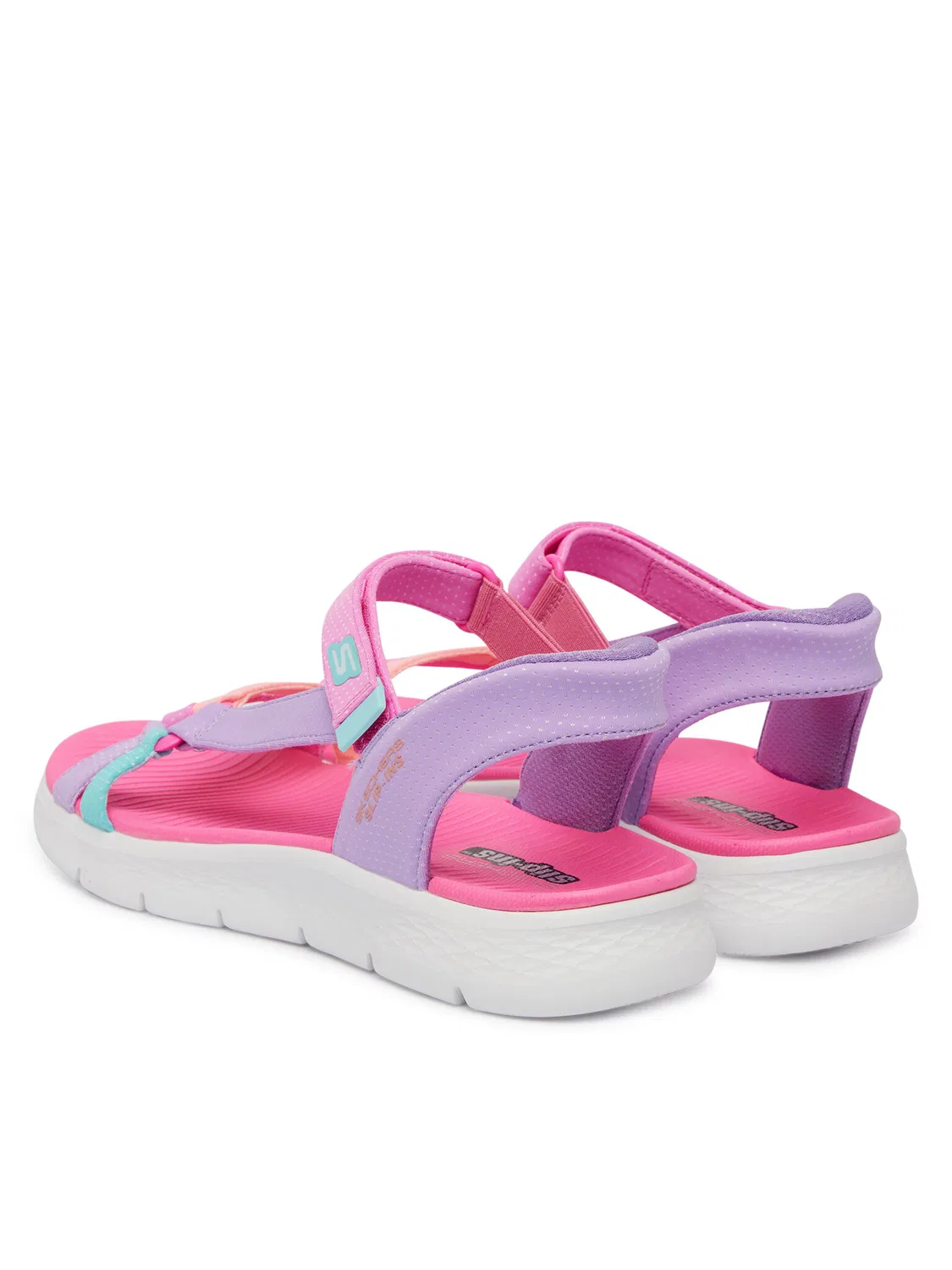 Сандалии для девочки Slip-Ins: Go Walk Flex Sandal Lots Of Sol Skechers, фиолетовый — фото 3
