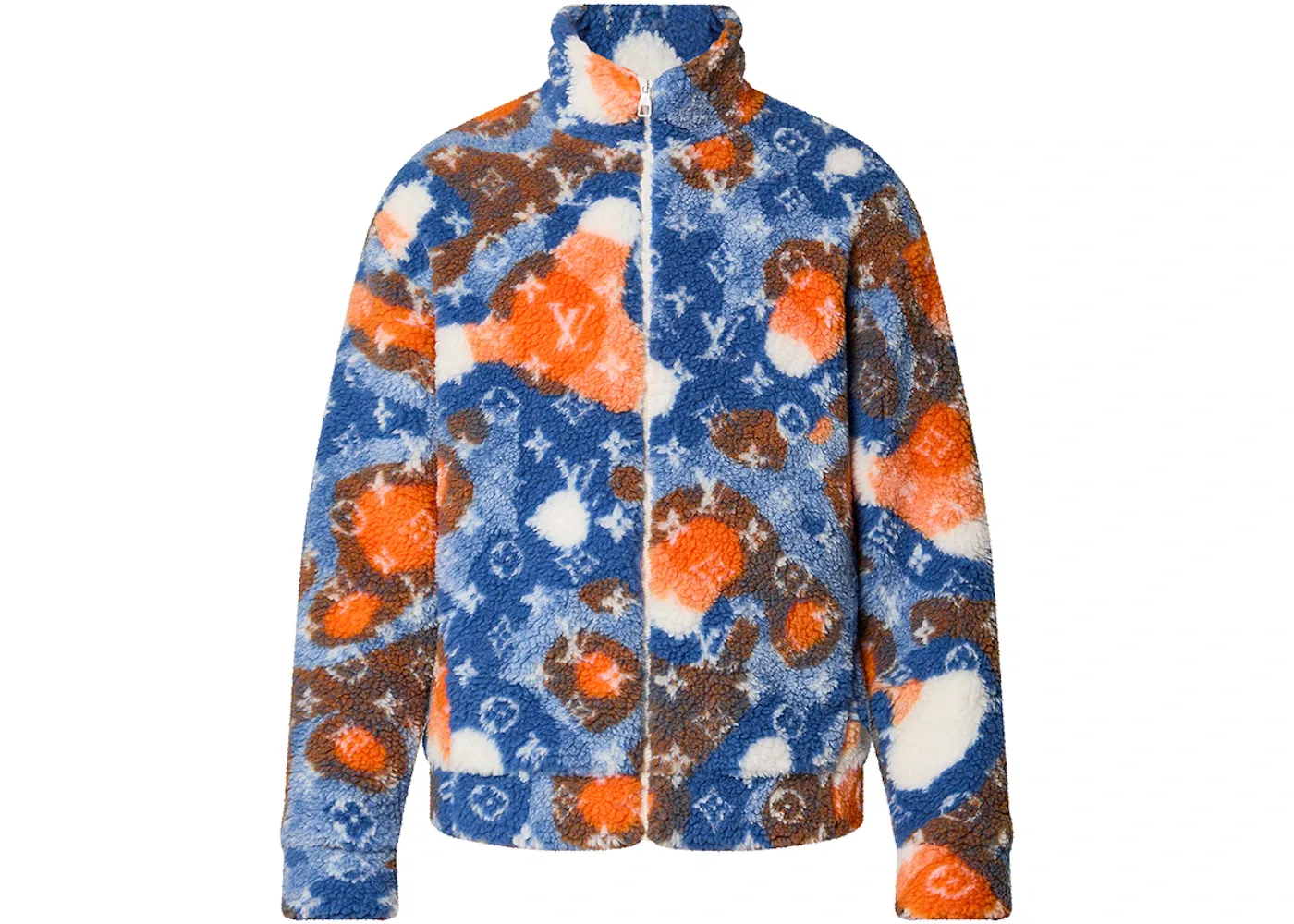 Мужская куртка-блузон с камуфляжным принтом Louis Vuitton, Blue/Orange/White