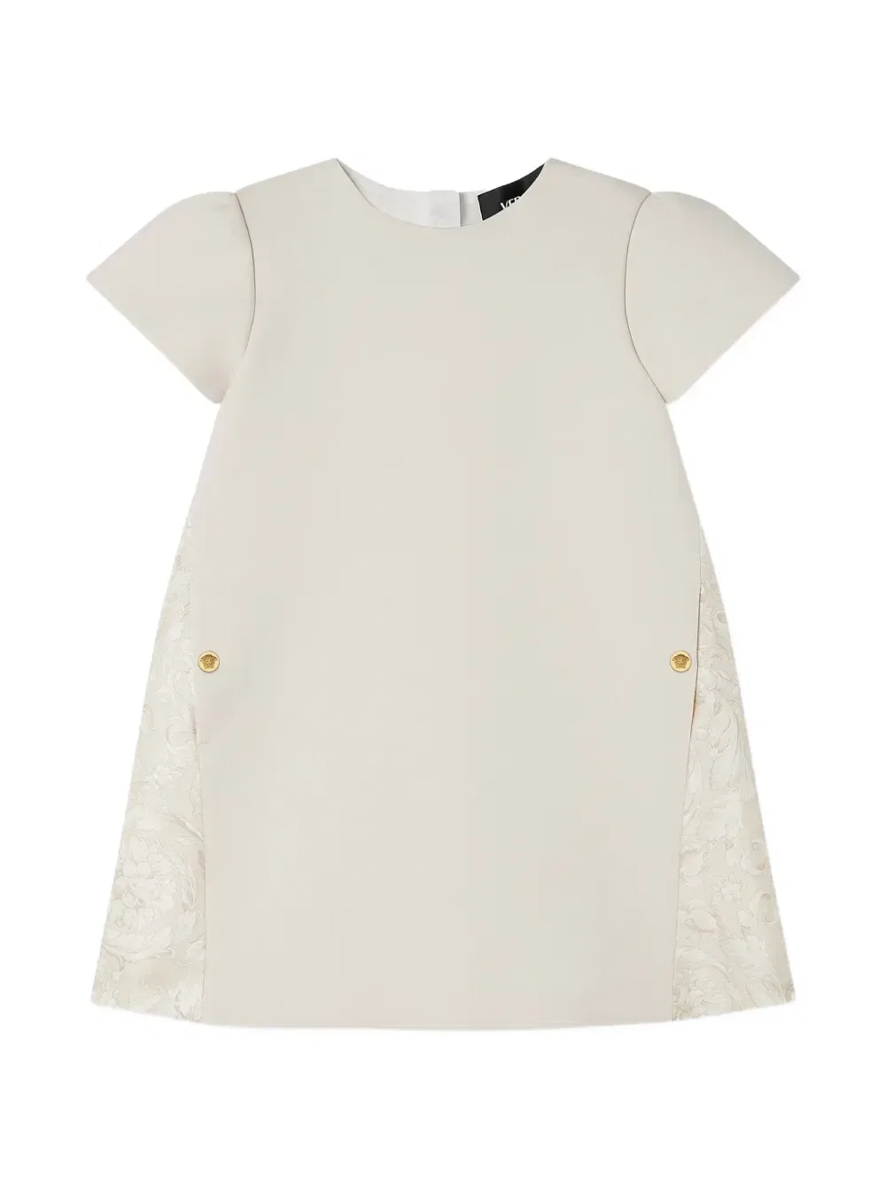 Платье с набивным рисунком из ткани Милано Versace Kids, бежевый