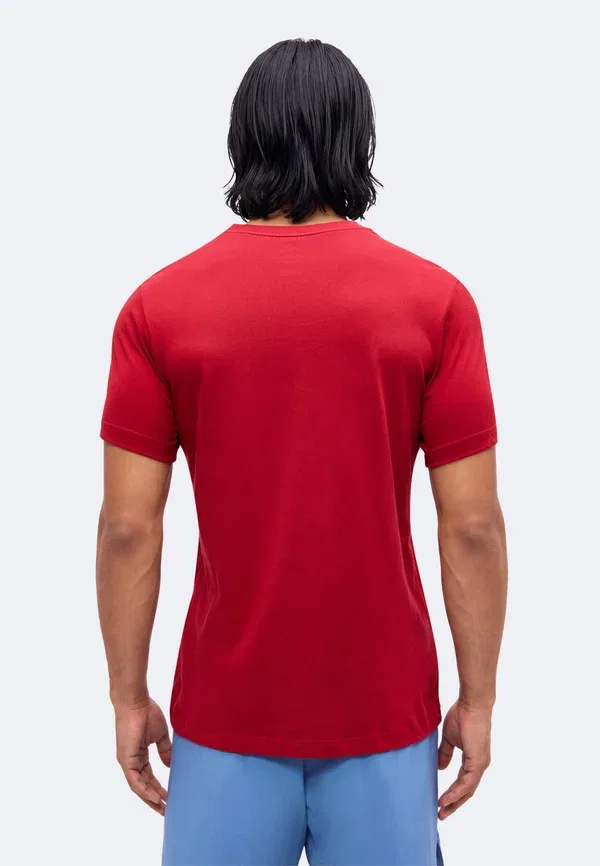 Футболка с технологией Dri-fit, M nk df tee dfc crew solid - sports t-shirt, Nike Performance, Tough Red/White, белый — фото 3