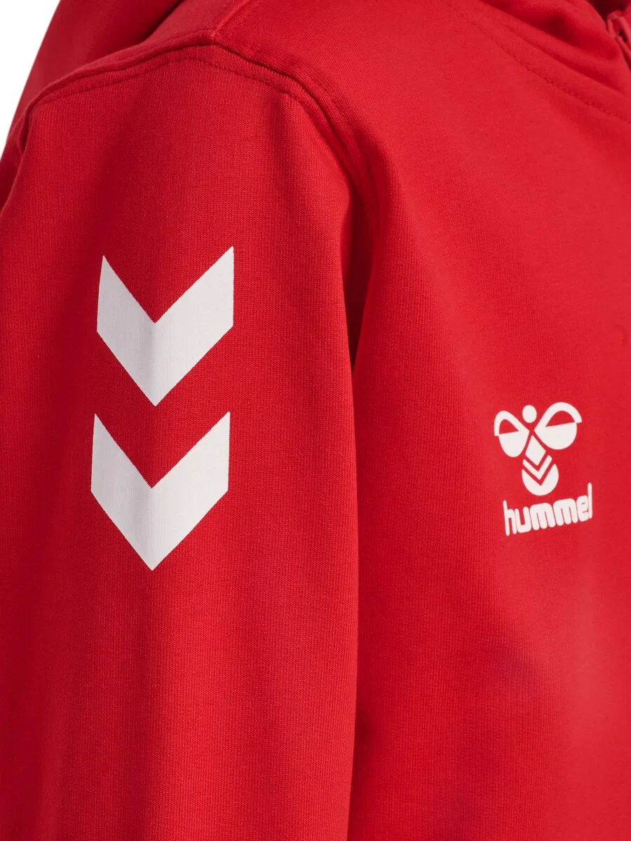 Худи Hummel Athletic на молнии, красное — фото 4