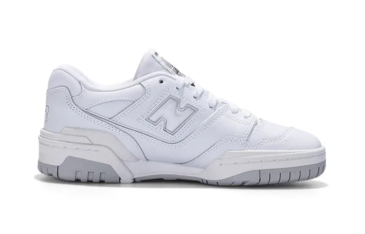 Детские кроссовки на шнуровке New Balance, Pure White — фото 3