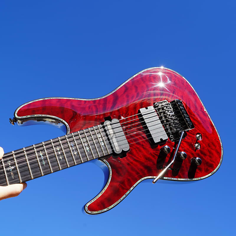 

Schecter DIAMOND SERIES Hellraiser C-7FR/S - 7-струнная электрогитара для левшей Black Cherry (2022)