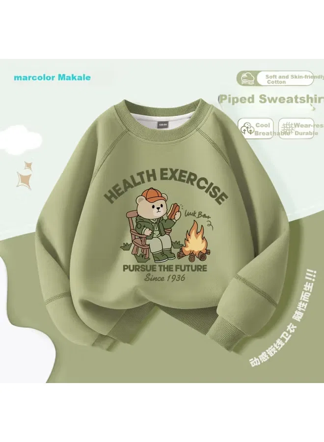 Свитшот с полосатым принтом с длинным рукавом Marcolor