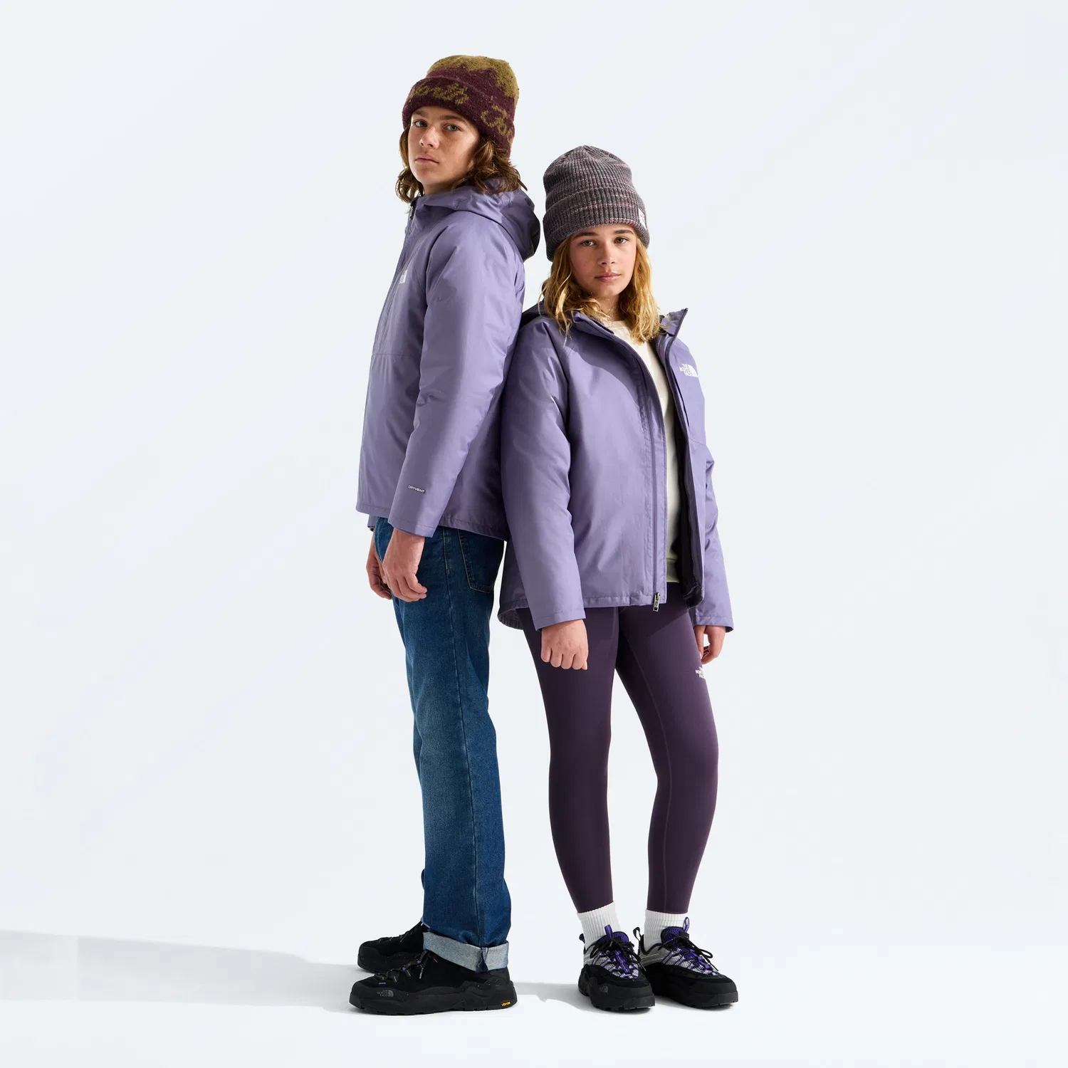 Детский утепленный комбинезон-куртка 4-в-1 с капюшоном Perrito The North Face, Grounded Plum — фото 3