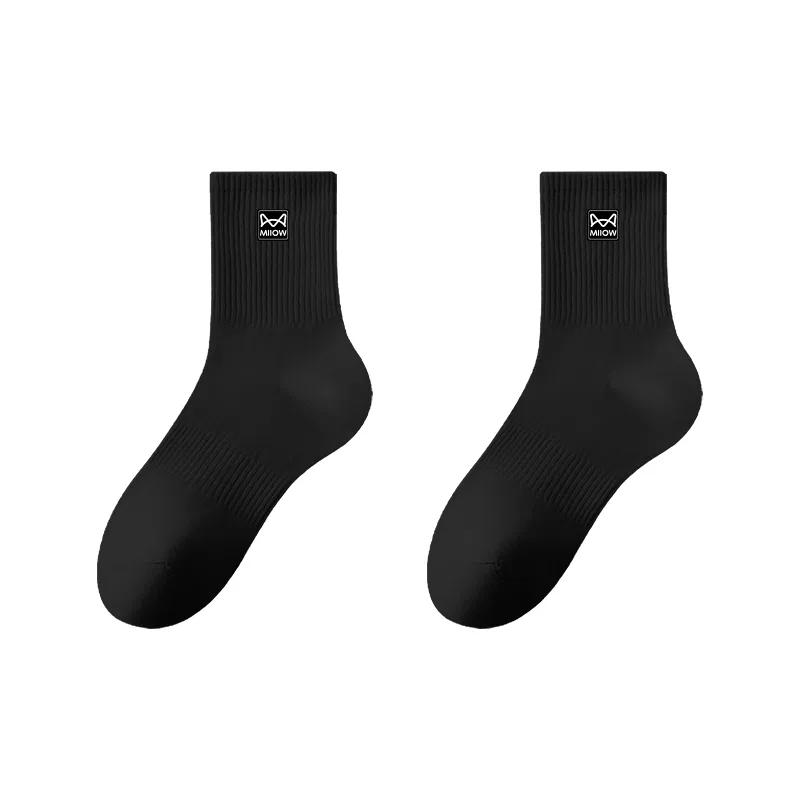 Детские носки-следки с комплектом из 2 пар, 2 Pack (Black) Crew, MIIOW