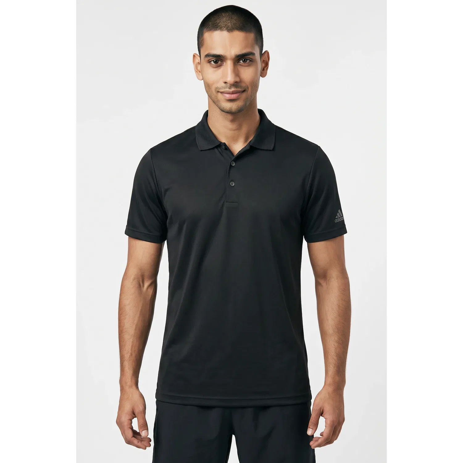 Мужское поло для гольфа с тремя полосками Adidas Performance, Black