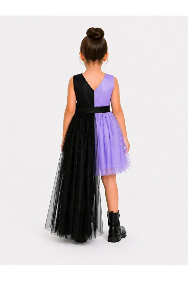 Детское платье для девочек асимметричное из тюля Kuromi Dress Thequest, Purple — фото 2