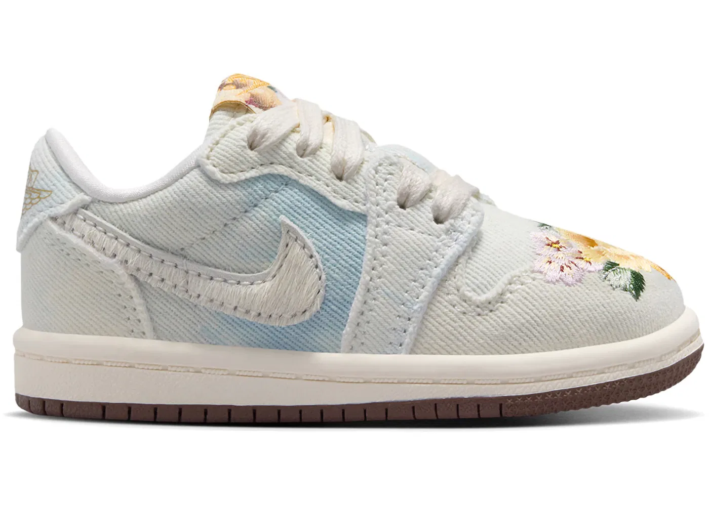 Детские кроссовки Lifestyle Jordan 1 Retro Low OG Jordan, Football Grey/Sail/Sail/Light Chocolate/Metallic Gold
