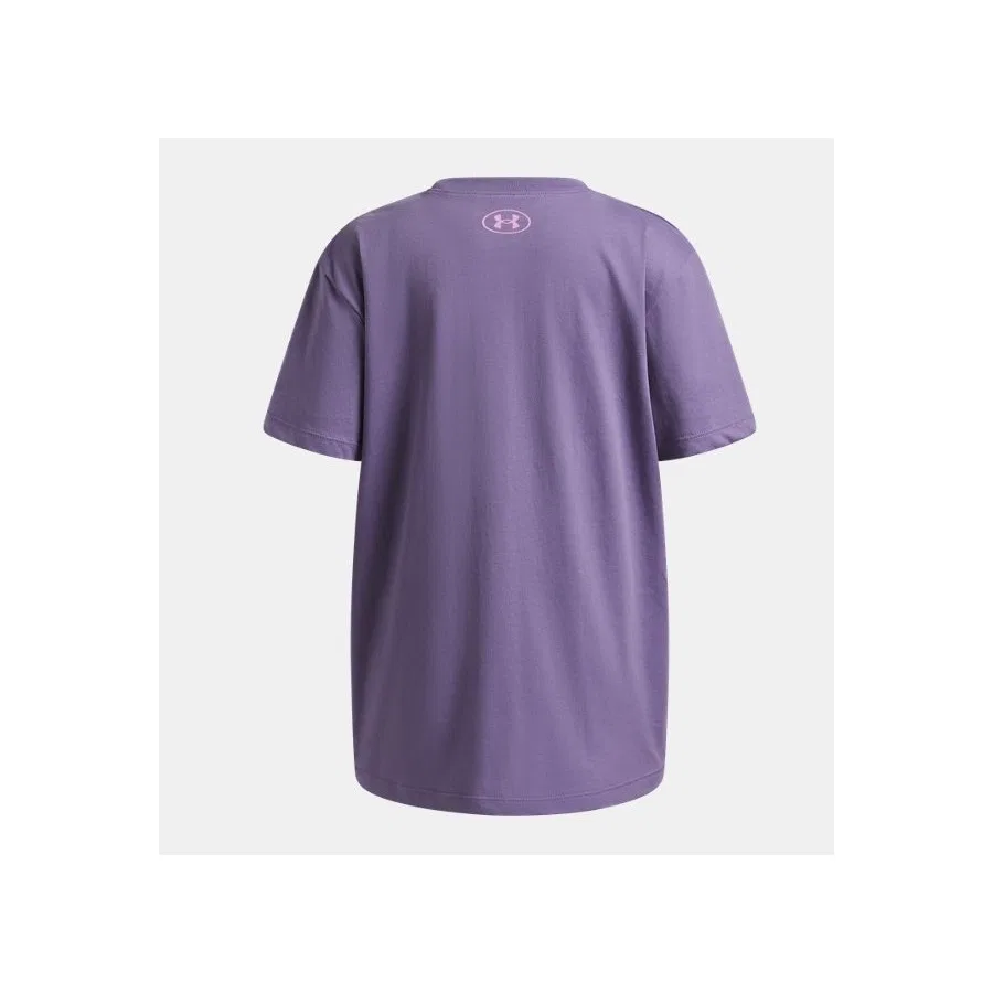 Футболка с коротким рукавом, оверсайз, модель UA Block Logo, Under Armour, Фиолетовый — фото 2