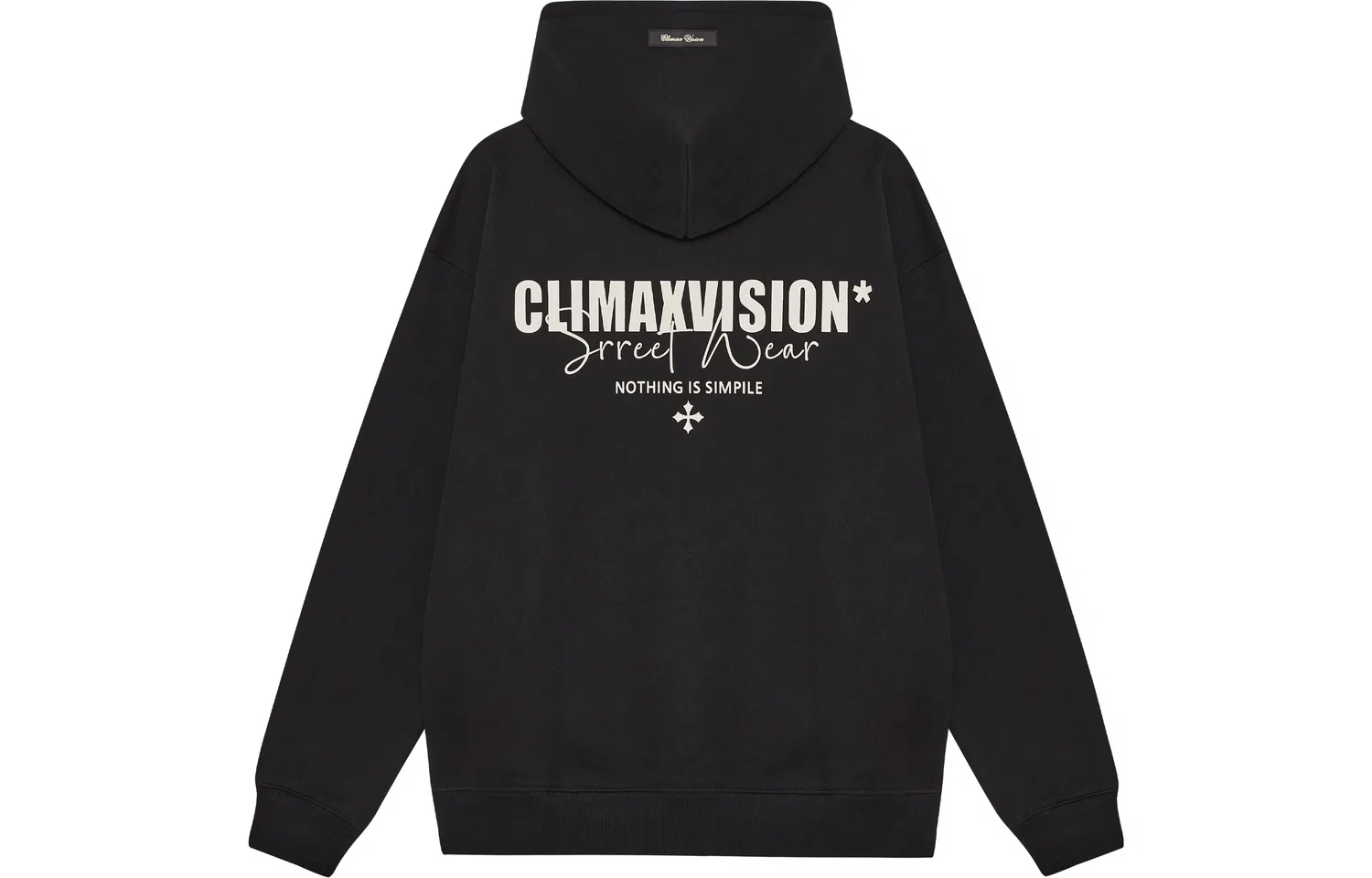 Детский свитшот с принтом CLIMAX VISION, черный