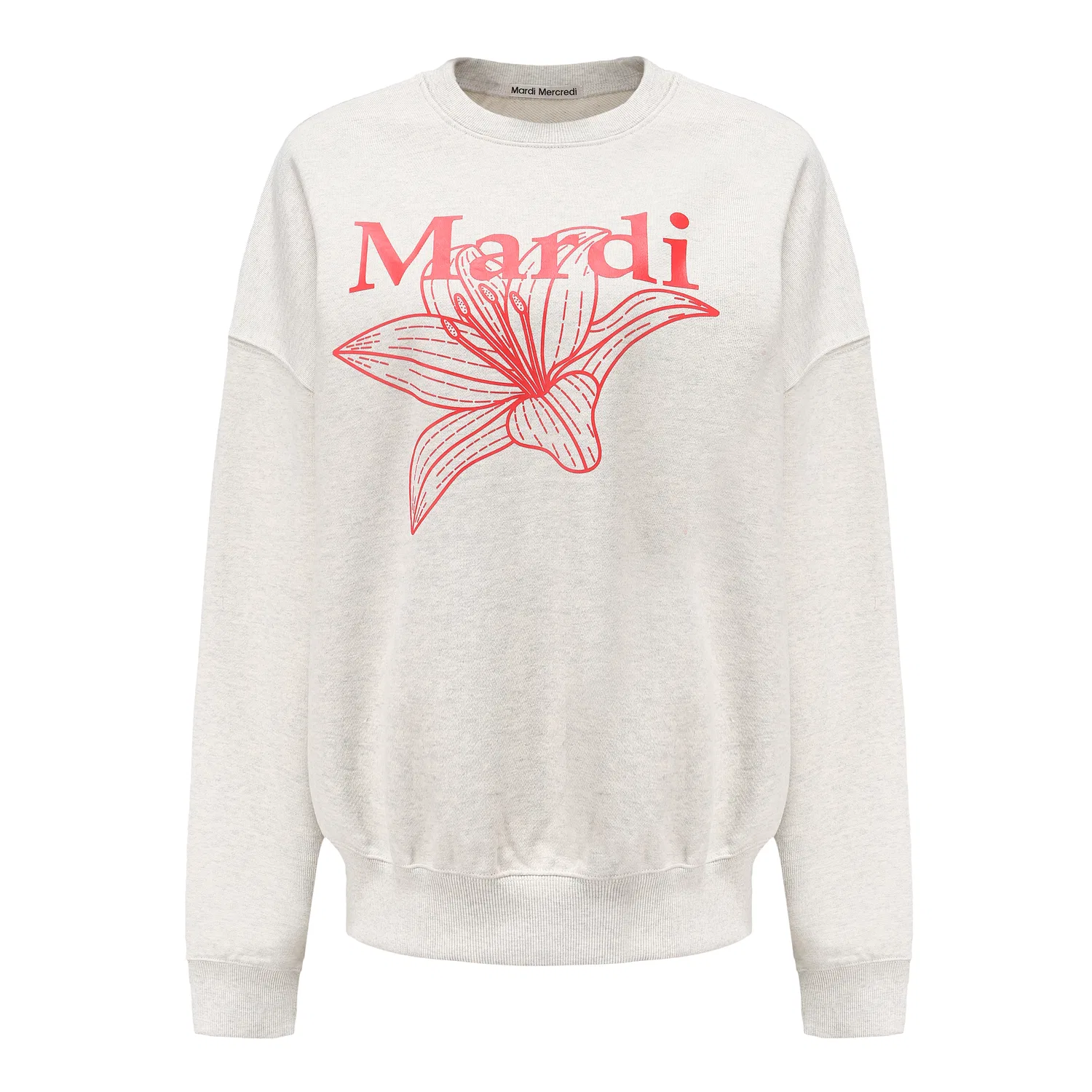 Детская толстовка с принтом Lily Mardi MARDI MERCREDI, Dusty Gray (French Blue Red)