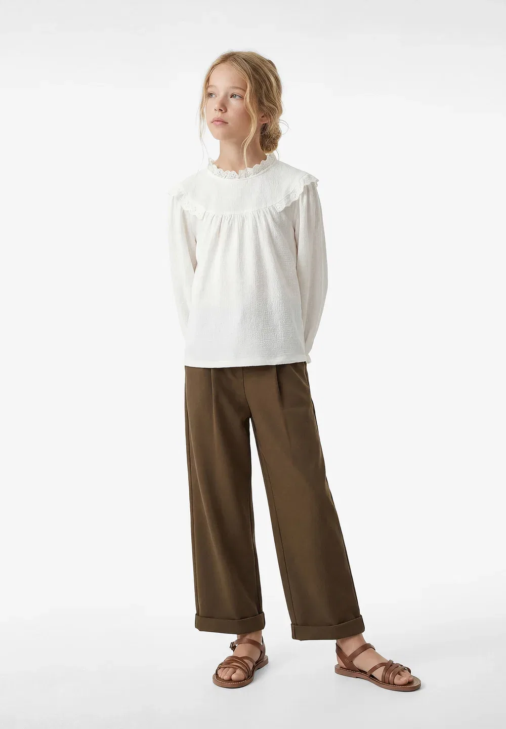 Блузка с длинным рукавом Koton, Beige
