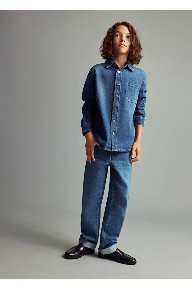 Хлопковая джинсовая куртка Mango Kids — фото 2