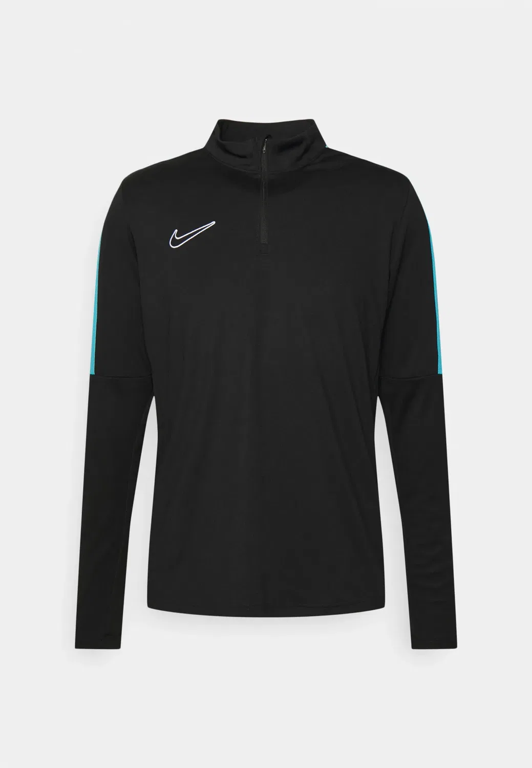 Академическая тренировочная футболка - футболка с длинными рукавами Nike Performance, Black/Baltic Blue/White — фото 4