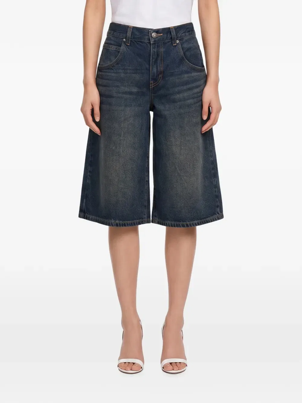 Шорты Super Baggy длиной до колена с эффектом выцветания Levi'S, синий — фото 2
