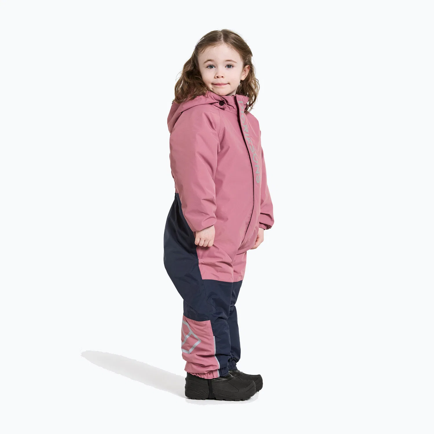 Детский комбинезон с капюшоном Didriksons Talvi, Rosa — фото 3