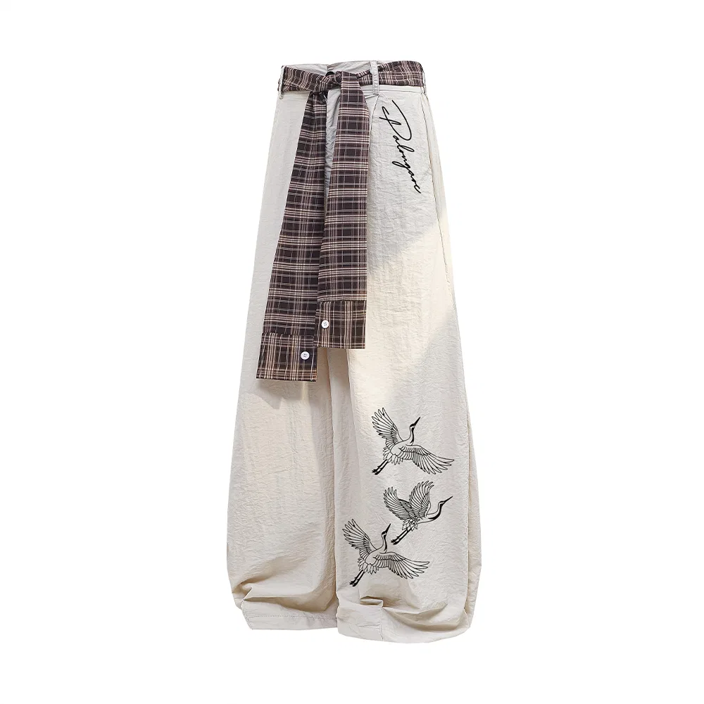 Детские повседневные брюки прямого кроя Casual Pants, PAL ONGACO, White Gray
