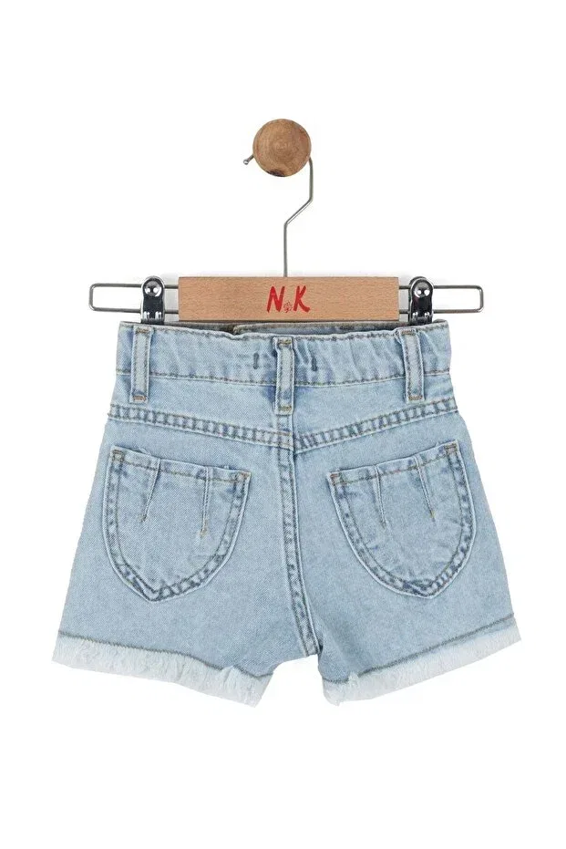 Детские джинсовые шорты для девочек с кисточками Nk Kids, Blue — фото 3