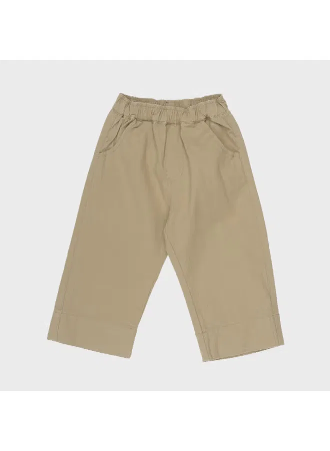 Брюки на резинке прямые хлопковые Zara, хаки — фото 2