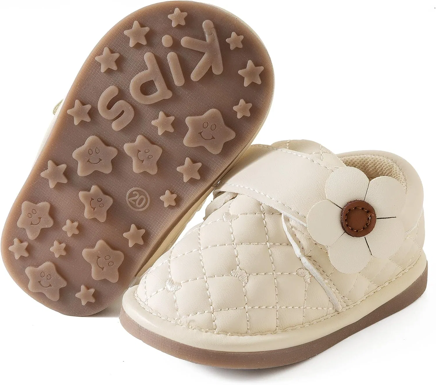 Детские кроссовки для девочек с пищалкой и цветком Jastore, Beige