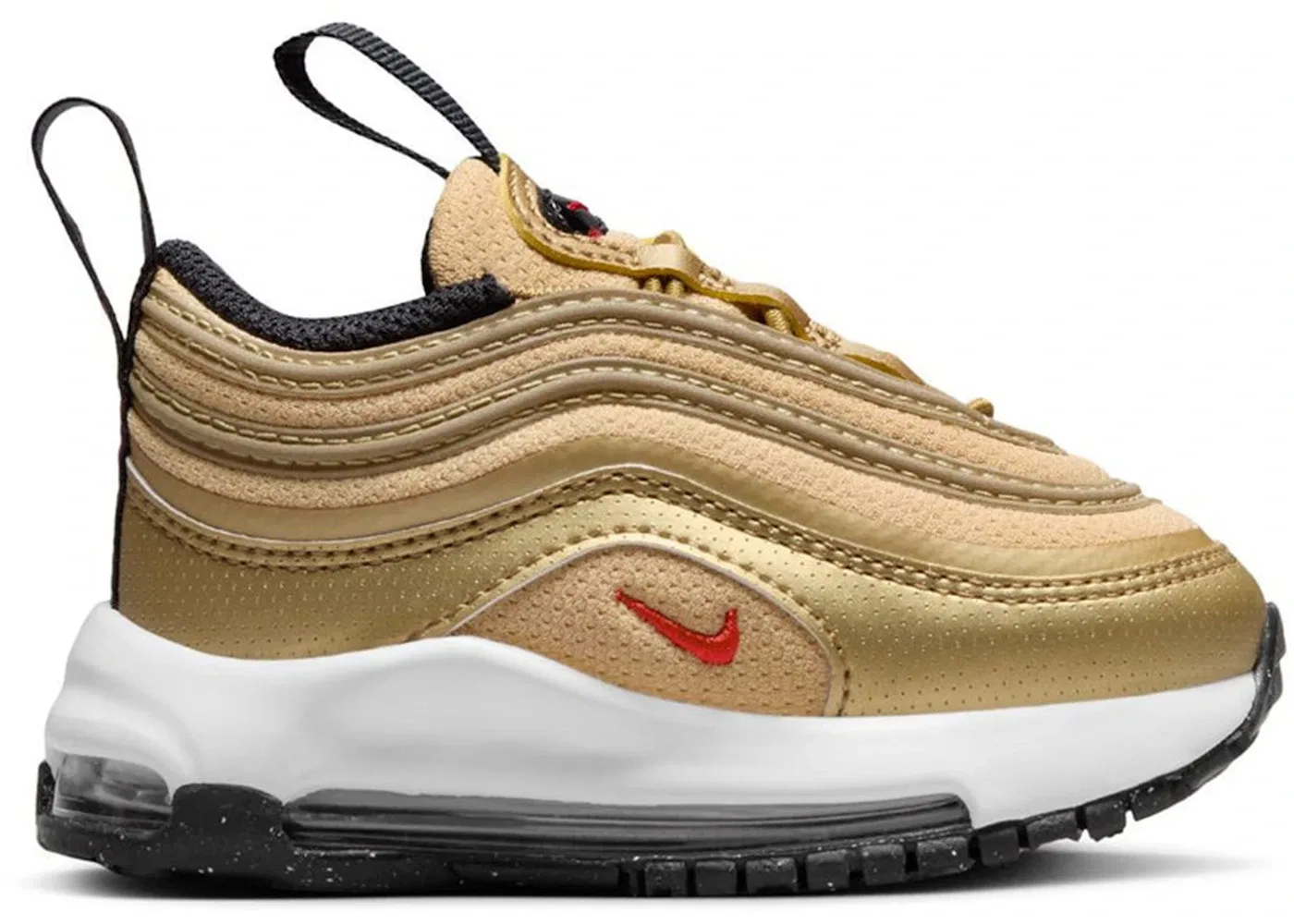 Детские кроссовки Nike Air Max 97 Metallic Gold, Metallic Gold/Black/White/University Red
