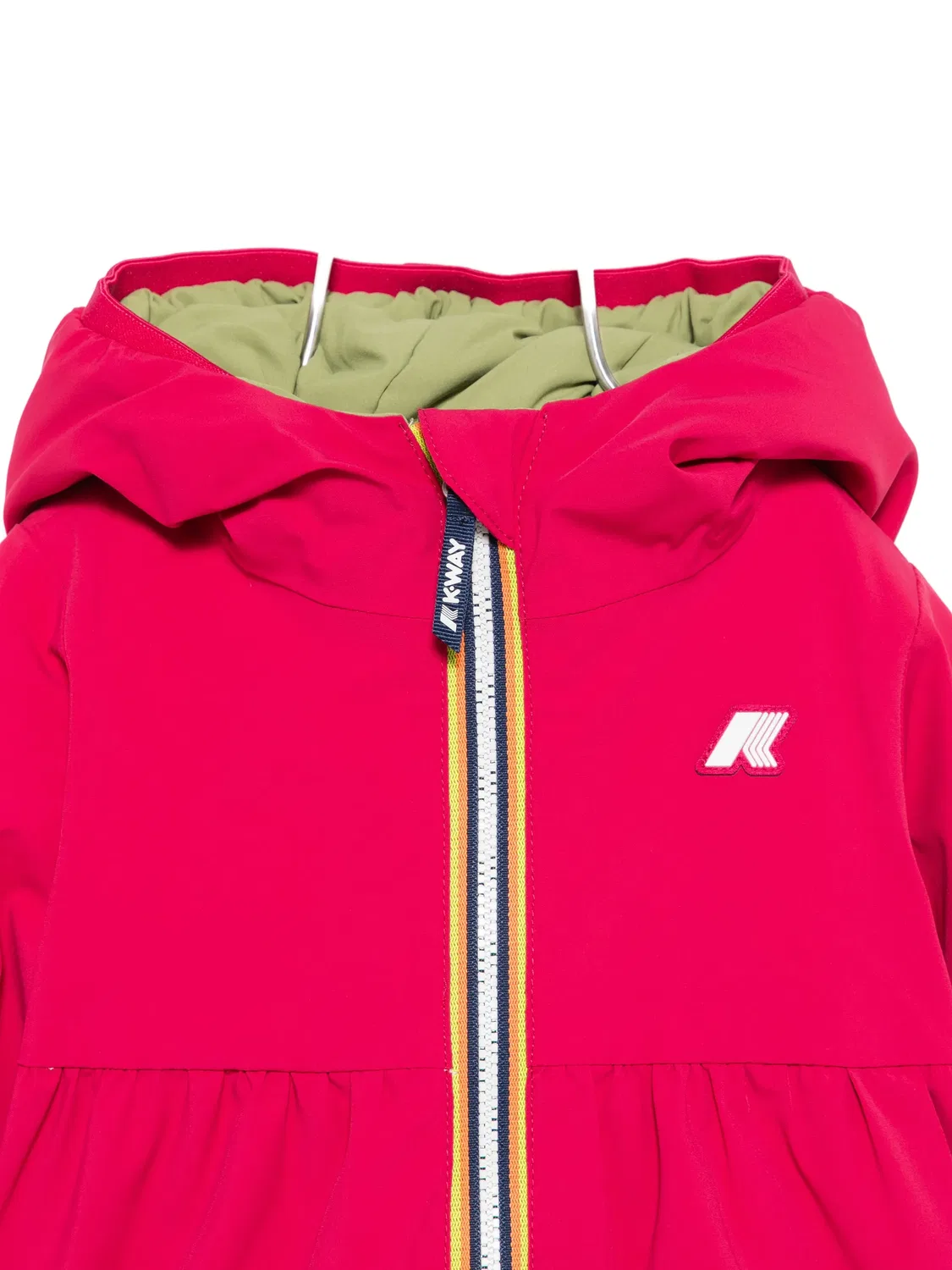 Куртка с капюшоном и оборками K Way Kids, розовый — фото 3