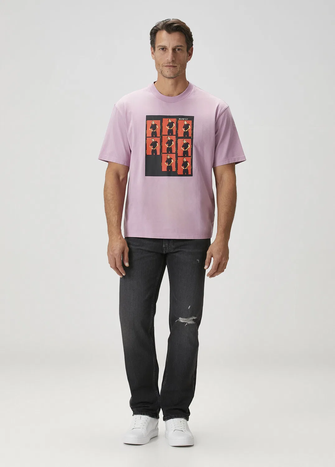 Футболка Outtakes Calvin Klein, pembe — фото 2