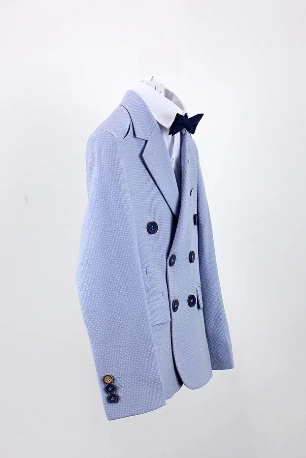 Детский пиджак для мальчиков классический Doctor Junior, Blue — фото 2