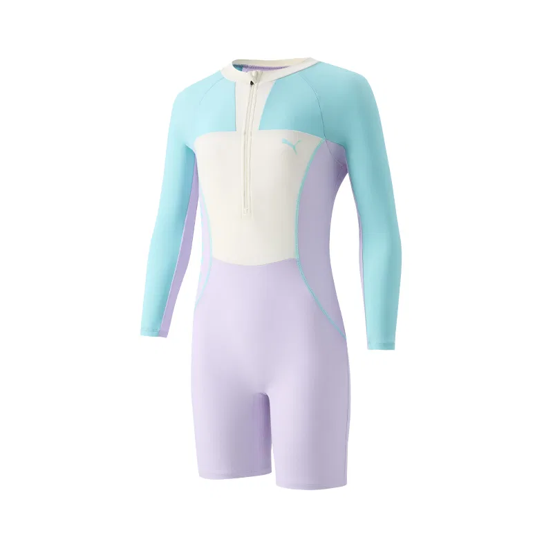 Детский купальный комплект с тонким эластичным материалом PUMA, Pearlescent Purple