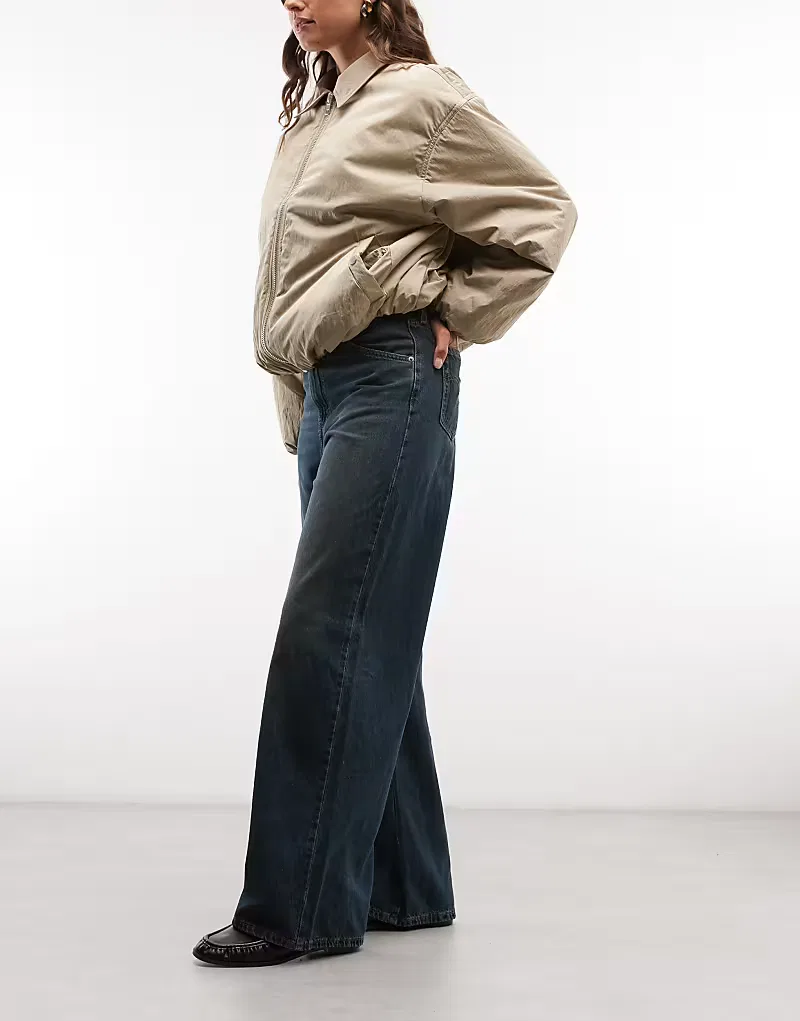 Джинсы Levi's Cinch Baggy Denim, темно-синий с эффектом потертости — фото 2