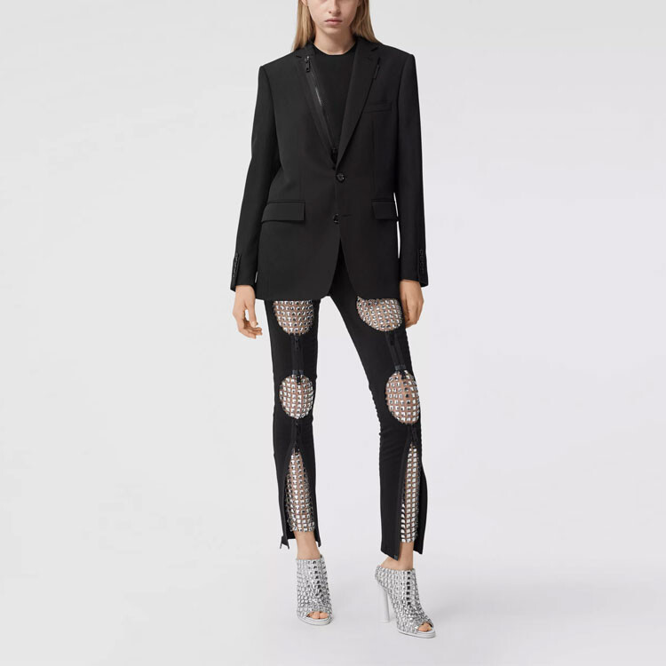 Деловой костюм Burberry Женский, 100% шерсть, черный — фото 3