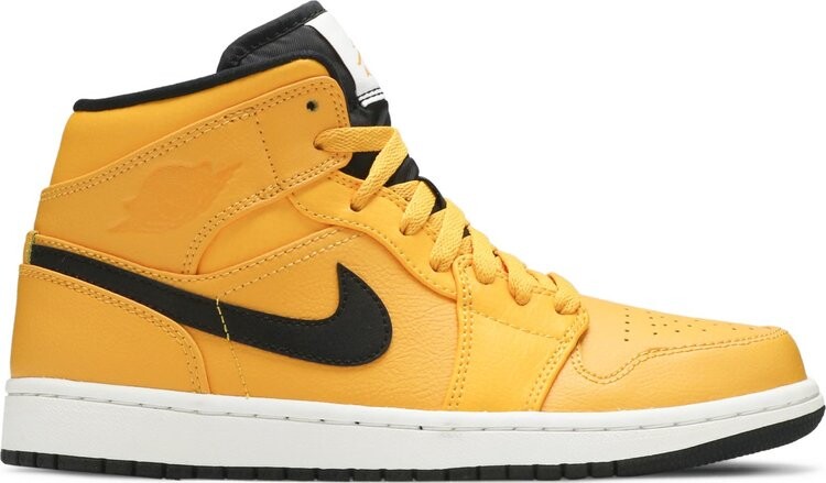

Кроссовки Air Jordan 1 Mid University Gold, золотой, Желтый, Кроссовки Air Jordan 1 Mid University Gold, золотой
