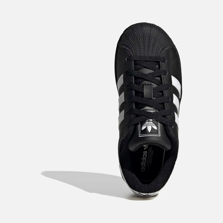 Детские спортивные кроссовки с классическим дизайном adidas Originals Superstar II C (PS), Черный — фото 4