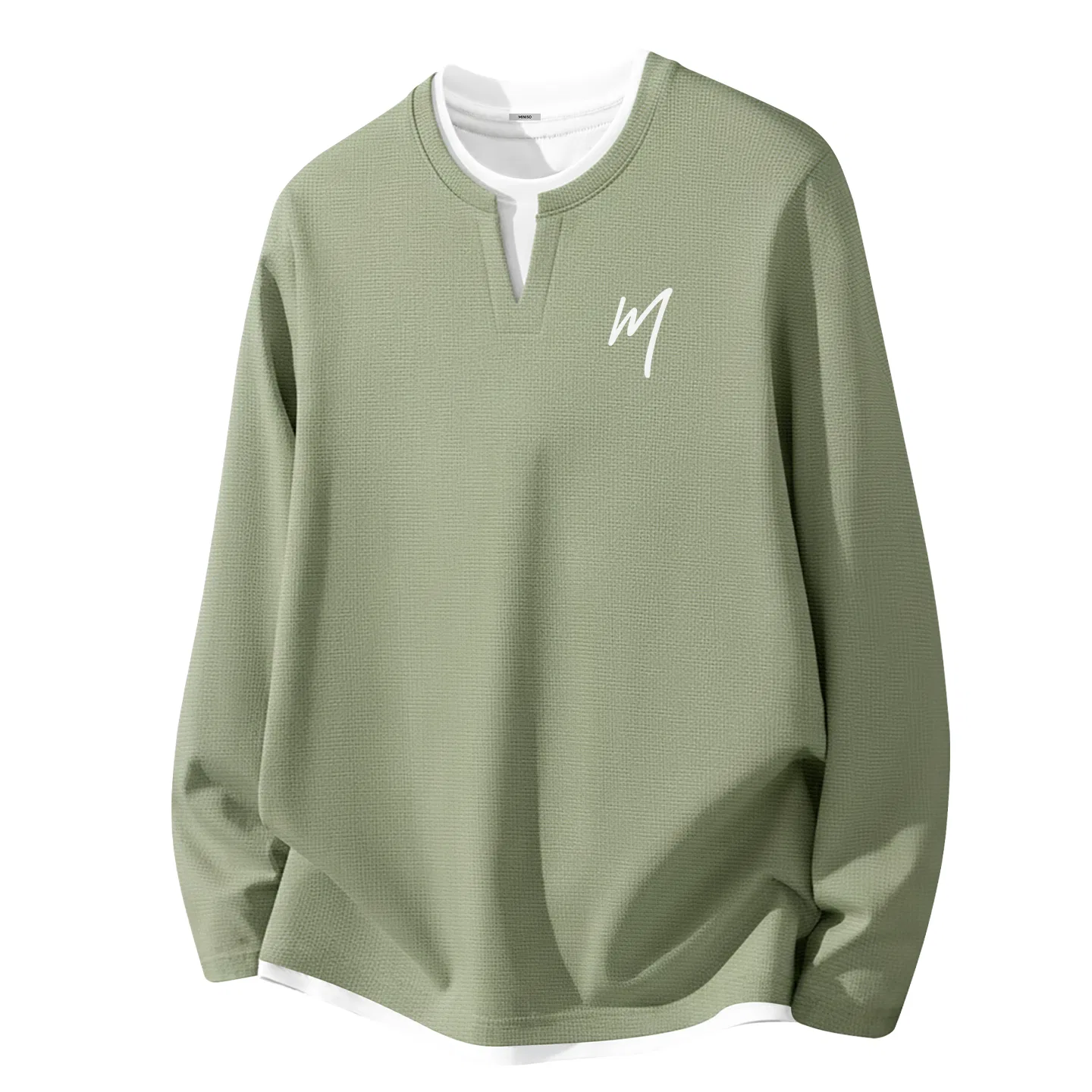 Детская футболка с принтом Joyful Chest Logo MINISO, Palm Green