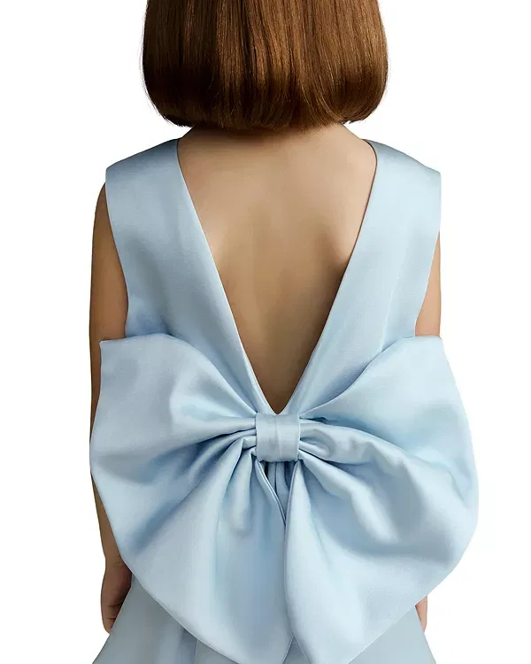 Детское платье для девочек без рукавов Olivia Bardot Junior, Steel Blue — фото 4