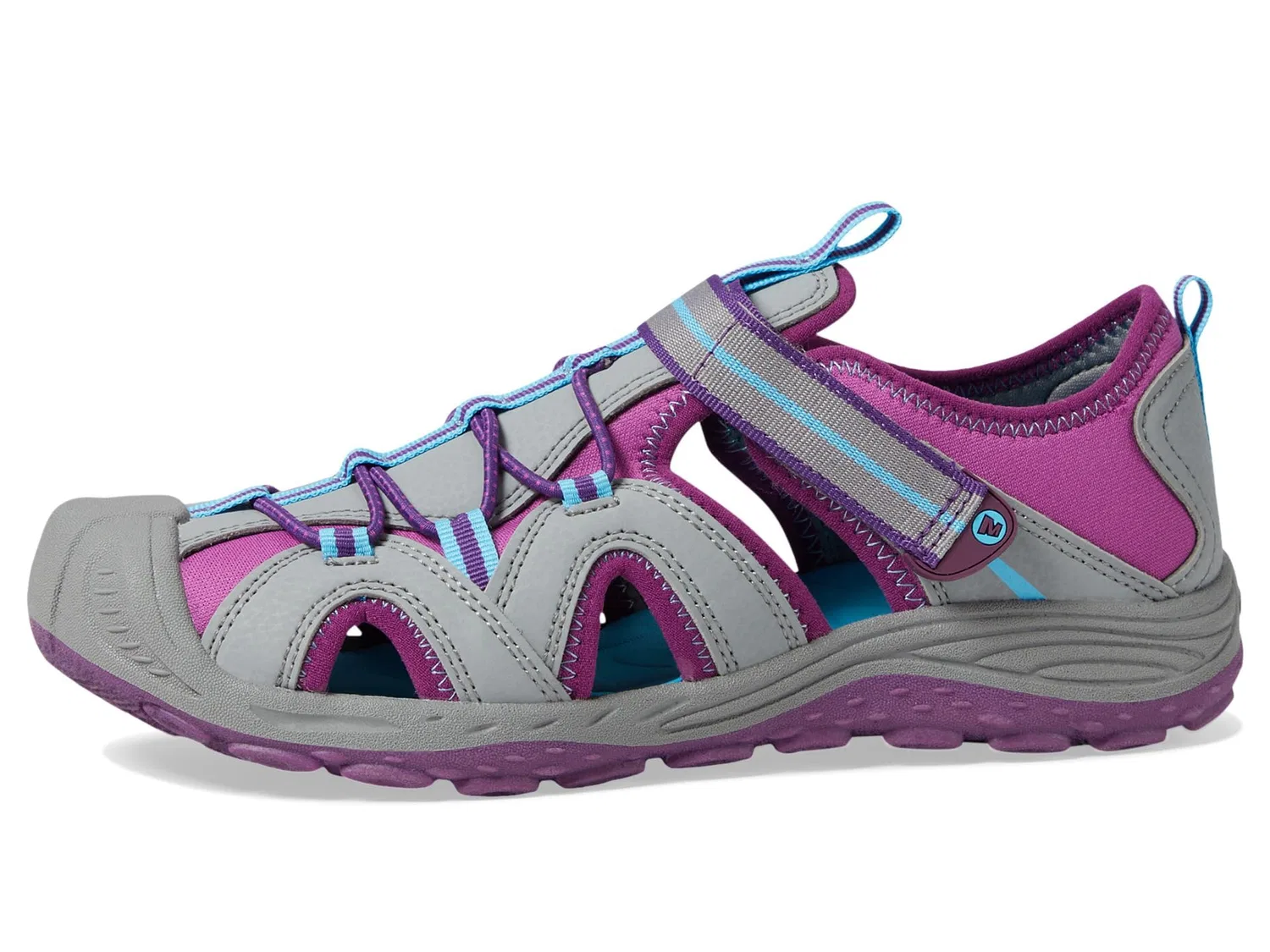 Детские сандалии-рыбачки с закрытым носком Hydro 2 Merrell, Grey Berry — фото 4