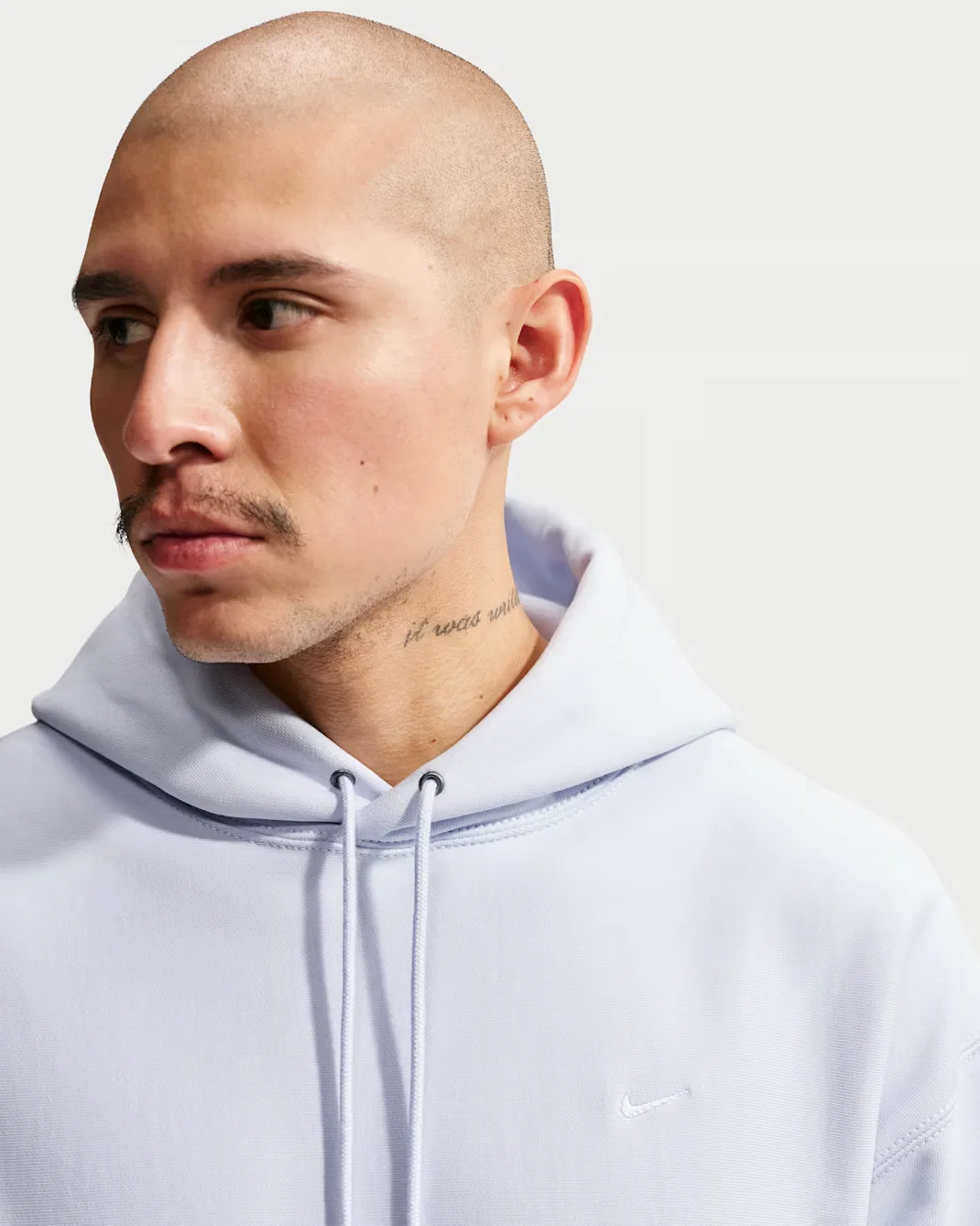 Мужская толстовка с капюшоном Nike Solo Swoosh, Football Grey/White — фото 3